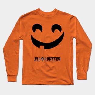 Jill-O-Lantern Halloween Face Long Sleeve T-Shirt